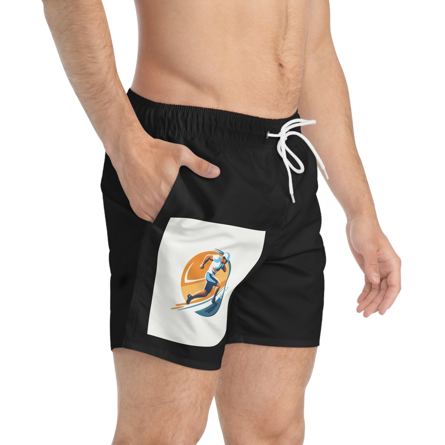 Sporty Swim Trunks, Men's Swimwear, Beach Shorts, Summer Essentials, Vacation Swim Shorts, Active Lifestyle Gear