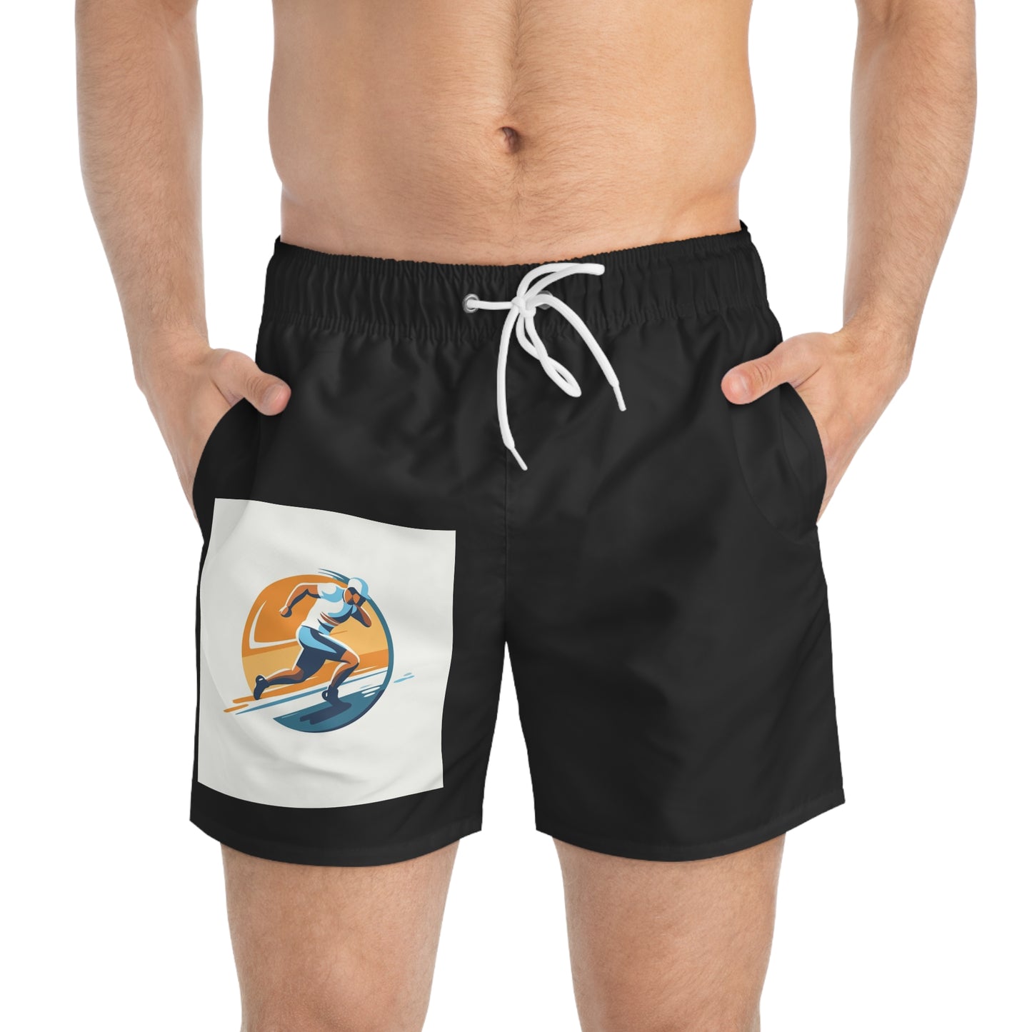 Sporty Swim Trunks, Men's Swimwear, Beach Shorts, Summer Essentials, Vacation Swim Shorts, Active Lifestyle Gear